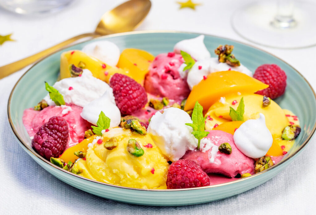 Peach melba
